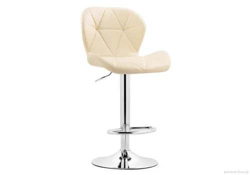Барный стул Trio beige / chrome 15729 Woodville, бежевый/экокожа, ножки/металл/хром, размеры - *1060***480*520